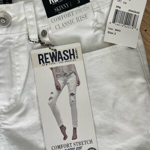 Rewash White Comfort Stretch Skinny Jeans